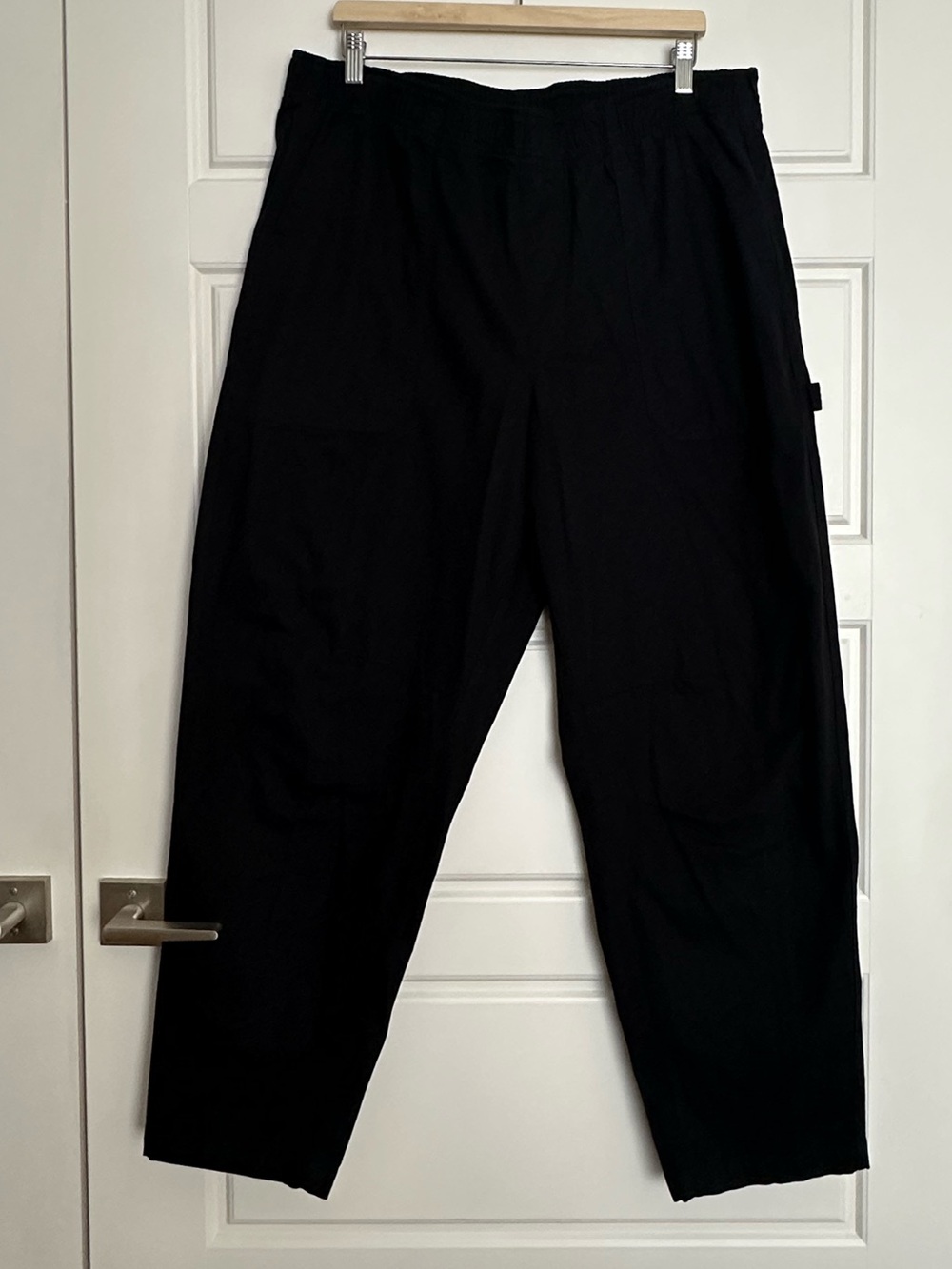 Black Old Navy High-Waisted Pulla Utility Pants, size XL Tall